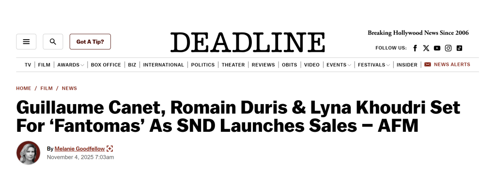 Guillaume Roussel Composes Score For Frédéric Tellier’s Upcoming Fantômas