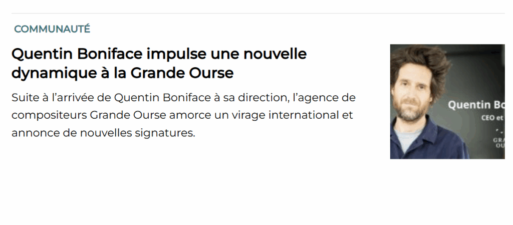 Mediakwest consacre un article à Grande Ourse : « une nouvelle dynamique pour l&rsquo;agence »